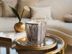 Savage Garden Candle & Metal Leaves Silver sleeve 1600g