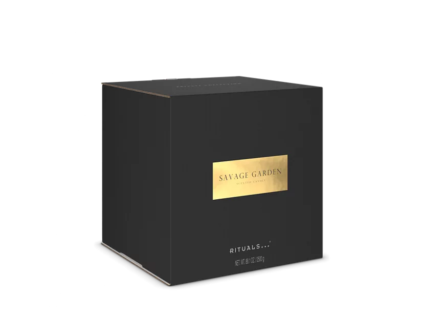 Savage Garden Candle & Metal Leaves Silver sleeve 2500g